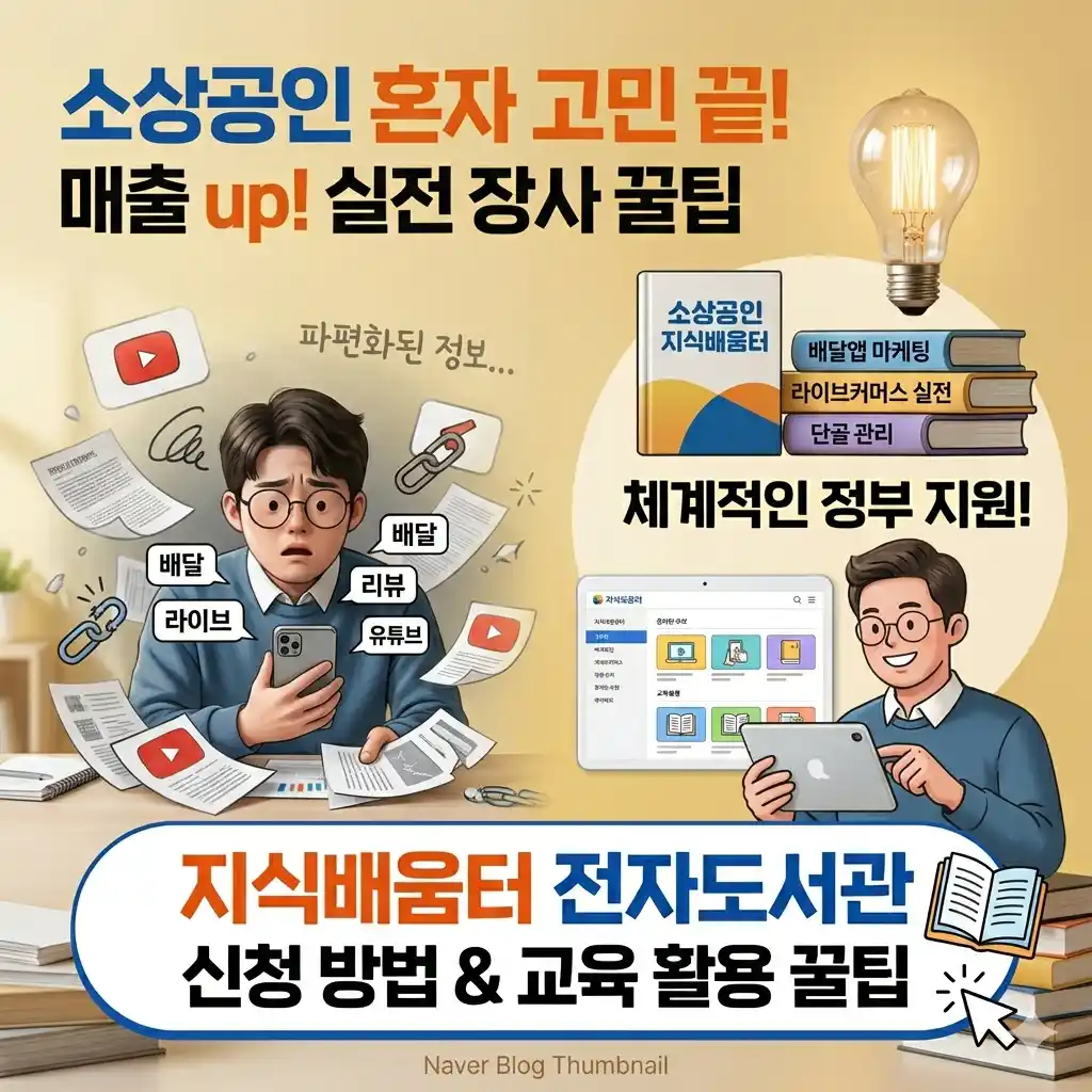 2026년 소상공인 정책자금 활용 전 필수, 지식배움터 전자도서관 가이드