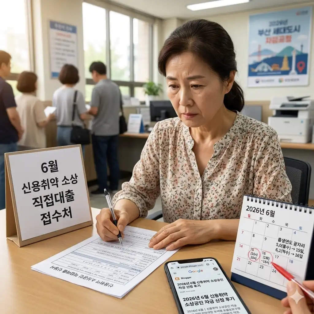 2026년 정책우선도평가제도 정책자금 신청, 6월 신용취약 소상공인 직접대출 매뉴얼